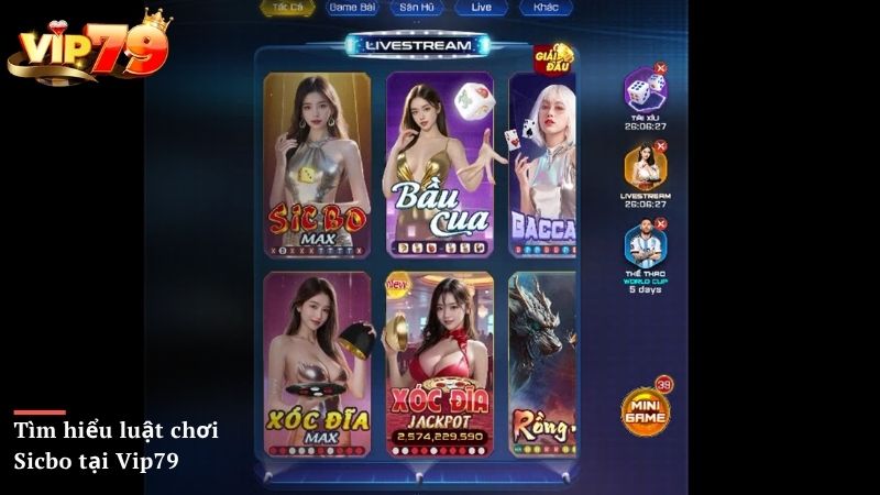 Tìm hiểu luật chơi Sicbo tại Vip79 chi tiết